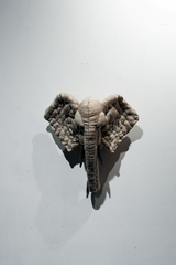 yuya inagawa handmade ELEPHANT-beige doll object ハンドメイド ゾウ-ベージュ-M