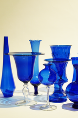 LIGHT GLASS VASE-76 NR-KR-381 Lauscha VINTAGE FLOWERVASE