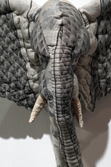 yuya inagawa handmade ELEPHANT-beige doll object ハンドメイド ゾウ-グレー-M