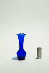 LIGHT GLASS VASE-60 NR-KR-365 Lauscha VINTAGE FLOWERVASE