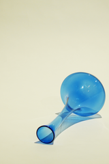 LIGHT GLASS VASE-70 NR-KR-375 Lauscha VINTAGE FLOWERVASE