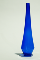 LIGHT GLASS VASE-76 NR-KR-381 Lauscha VINTAGE FLOWERVASE