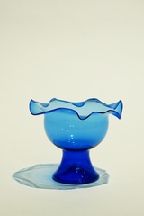 LIGHT GLASS VASE-90 NR-KR-395 Lauscha VINTAGE FLOWERVASE