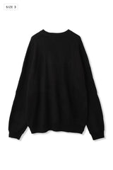 AVANI Recrafted Cashmere Patchwork Crew Knit Black – Size 3