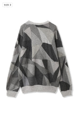 AVANI Recrafted Cashmere Patchwork Crew Knit Gray – Size 2