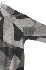 AVANI Recrafted Cashmere Patchwork Crew Knit Gray – Size 3