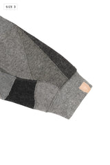 AVANI Recrafted Cashmere Patchwork Crew Knit Gray – Size 3