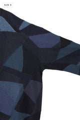 AVANI Recrafted Cashmere Patchwork Crew Knit Navy – Size 3