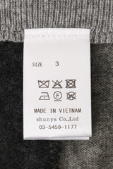 AVANI Recrafted Cashmere Patchwork Crew Knit Gray – Size 3 label
