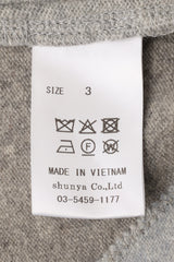 AVANI Recrafted Cashmere Patchwork Full-Zip Jersey Gray – Size 3 label