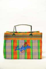 VIVAN Los Angeles HAND EMBROIDERY LUNCH BAG 003 ORANGE