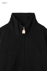 AVANI Recrafted Cashmere Patchwork Full-Zip Jersey Black – Size 3