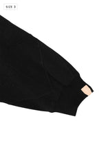 AVANI Recrafted Cashmere Patchwork Full-Zip Jersey Black – Size 3