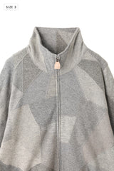 AVANI Recrafted Cashmere Patchwork Full-Zip Jersey Gray – Size 3