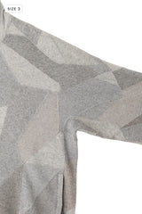 AVANI Recrafted Cashmere Patchwork Full-Zip Jersey Gray – Size 3