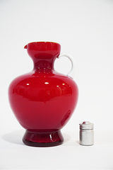 イタリアン エンポリケースガラス ピッチャー Vintage Red / White Italian Cased Pitcher Empoli Cased Glass 220516EF-006-25