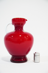 イタリアン エンポリケースガラス ピッチャー Vintage Red / White Italian Cased Pitcher Empoli Cased Glass 220516EF-006-25