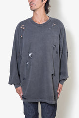 IIWII DAMAGE LS TEE BLACK