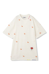 LA HAND EMBROIDERED T SHIRT WHITE