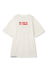 HAND EMBROIDERED T SHIRT B WHITE