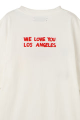 HAND EMBROIDERED T SHIRT B WHITE