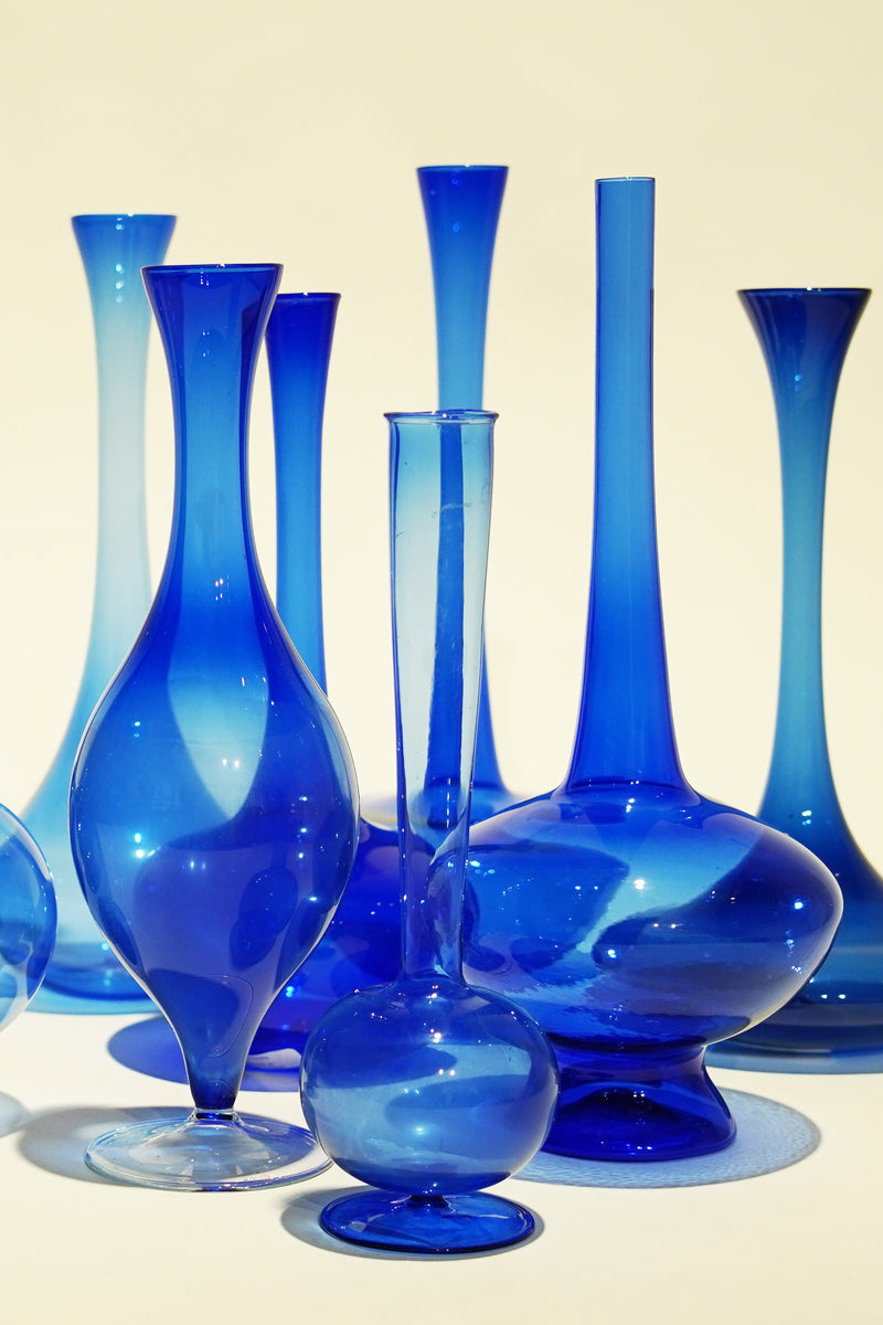 LIGHT GLASS VASE-69 NR-KR-374　Lauscha(ラウシャ）吹きガラスフラワーベース
