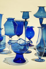 LIGHT GLASS VASE-90 NR-KR-395　Lauscha(ラウシャ）吹きガラスフラワーベース