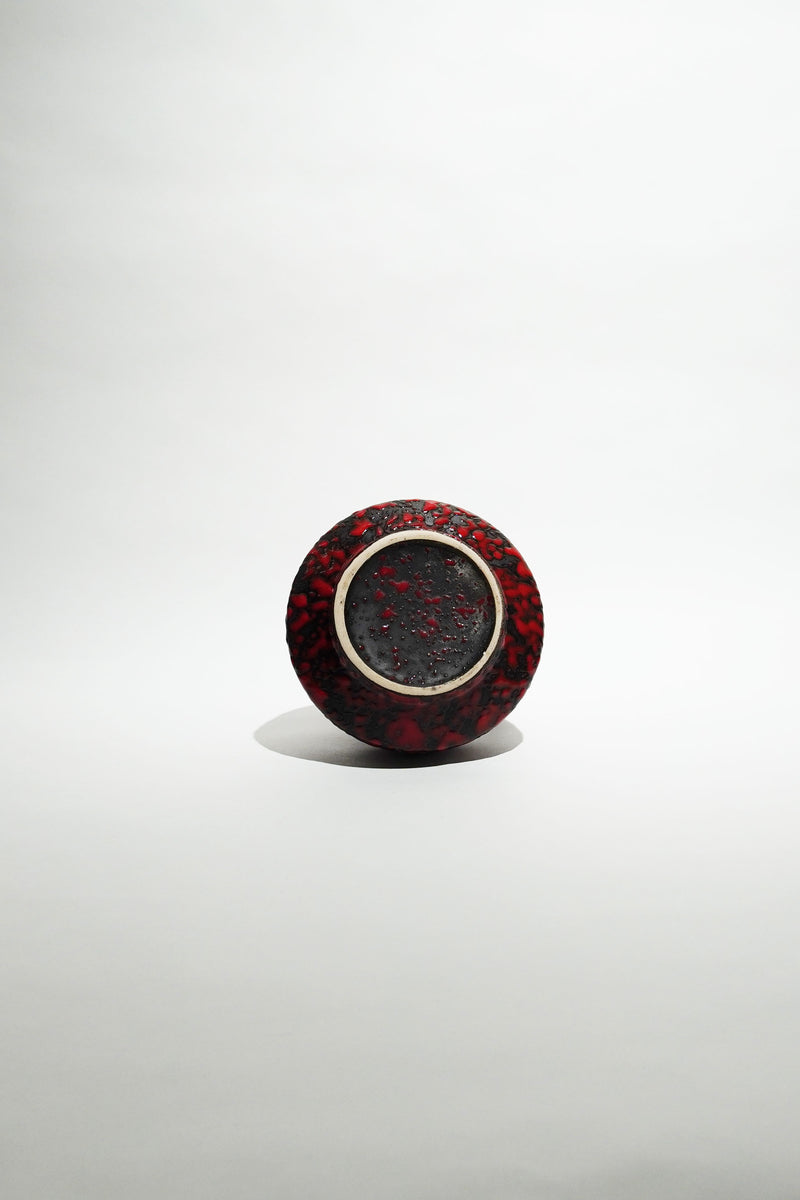 ES Keramik Vase　Red Black Fat Lava Ceramics　NR-77