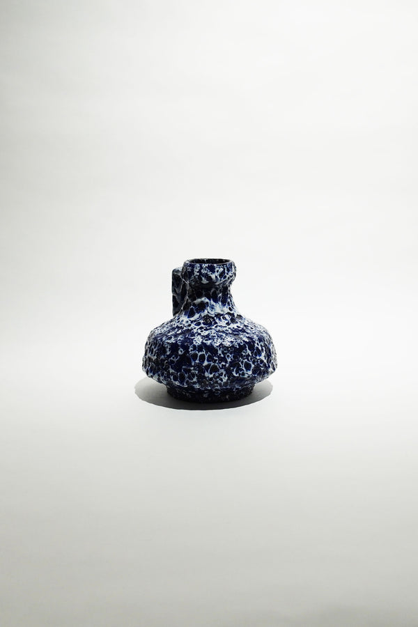 ES Keramik Vase Blue White　Fat Lava Ceramics　NR-74