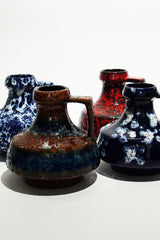 ES Keramik Vase　Red Black Fat Lava Ceramics　NR-77