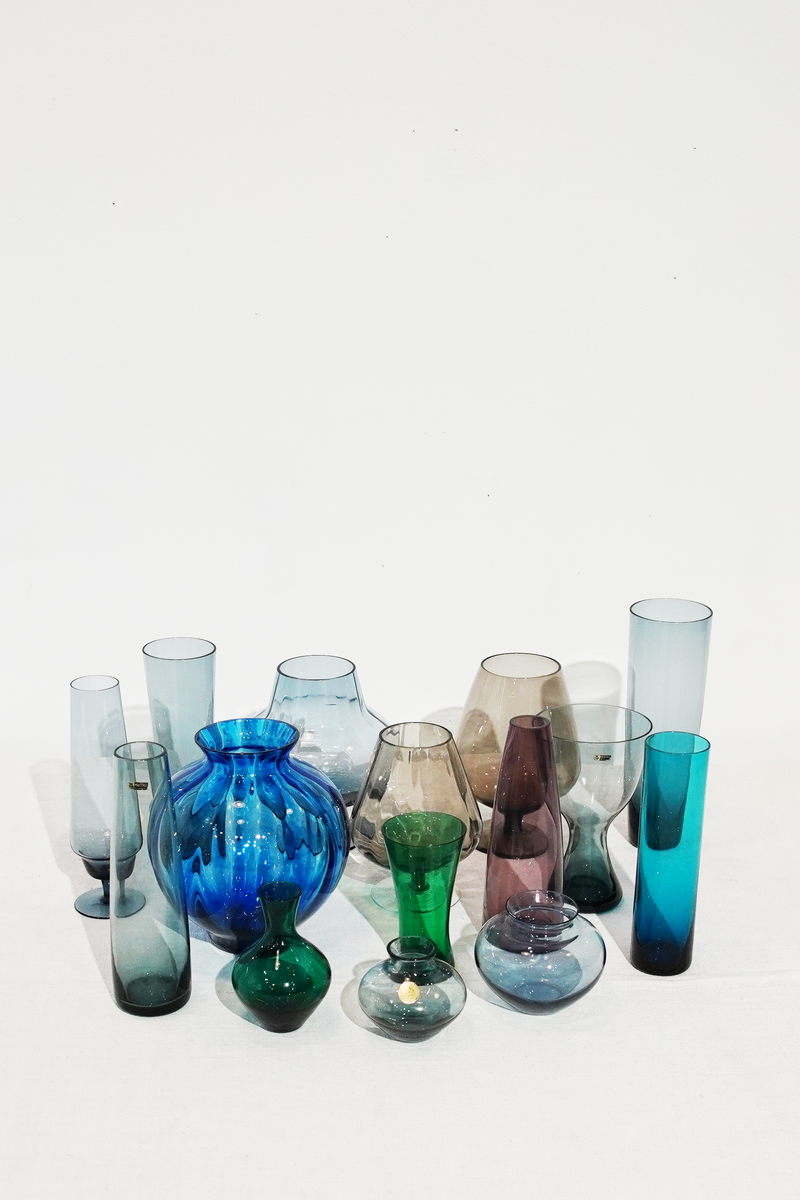E＊Wagenfeld WMF 50sガラスベース 17cm ワーゲンフェルト Vintage Glass Flower Vase ヴィンテージ ガラスベース [ウィルヘルム