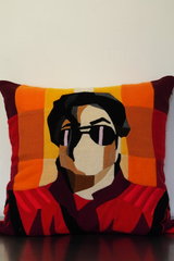 AVANI　Cashmere Patchwork Cushion   M-J　ICON 　カシミアパッチワーククッション　M-J　 象徴