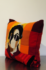 AVANI　Cashmere Patchwork Cushion   M-J　ICON 　カシミアパッチワーククッション　M-J　 象徴
