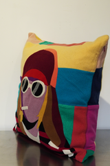 AVANI　Cashmere Patchwork Cushion　K-C IMPULSE  カシミアパッチワーククッション　K-C 衝動