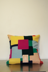 AVANI　Cashmere Patchwork Cushion　K-C IMPULSE  カシミアパッチワーククッション　K-C 衝動