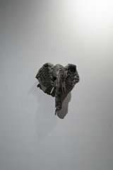 yuya inagawa  handmade ELEPHANT-beige doll object　ハンドメイド ゾウ-グレー-M