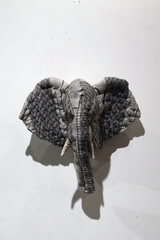 yuya inagawa  handmade ELEPHANT-beige doll object　ハンドメイド ゾウ-グレー-M