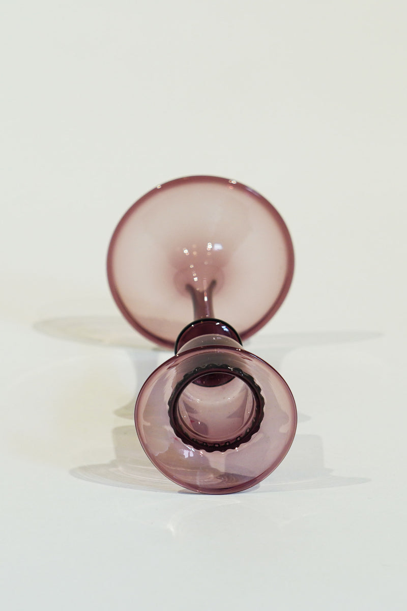 LIGHT GLASS VASE-24 NR-KR-196　Lauscha(ラウシャ）吹きガラスキャンドルスタンド