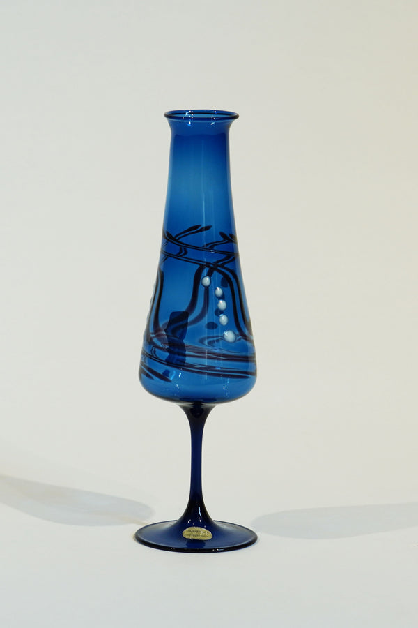LIGHT GLASS VASE-34 NR-KR-206　Lauscha(ラウシャ）吹きガラスフラワーベース