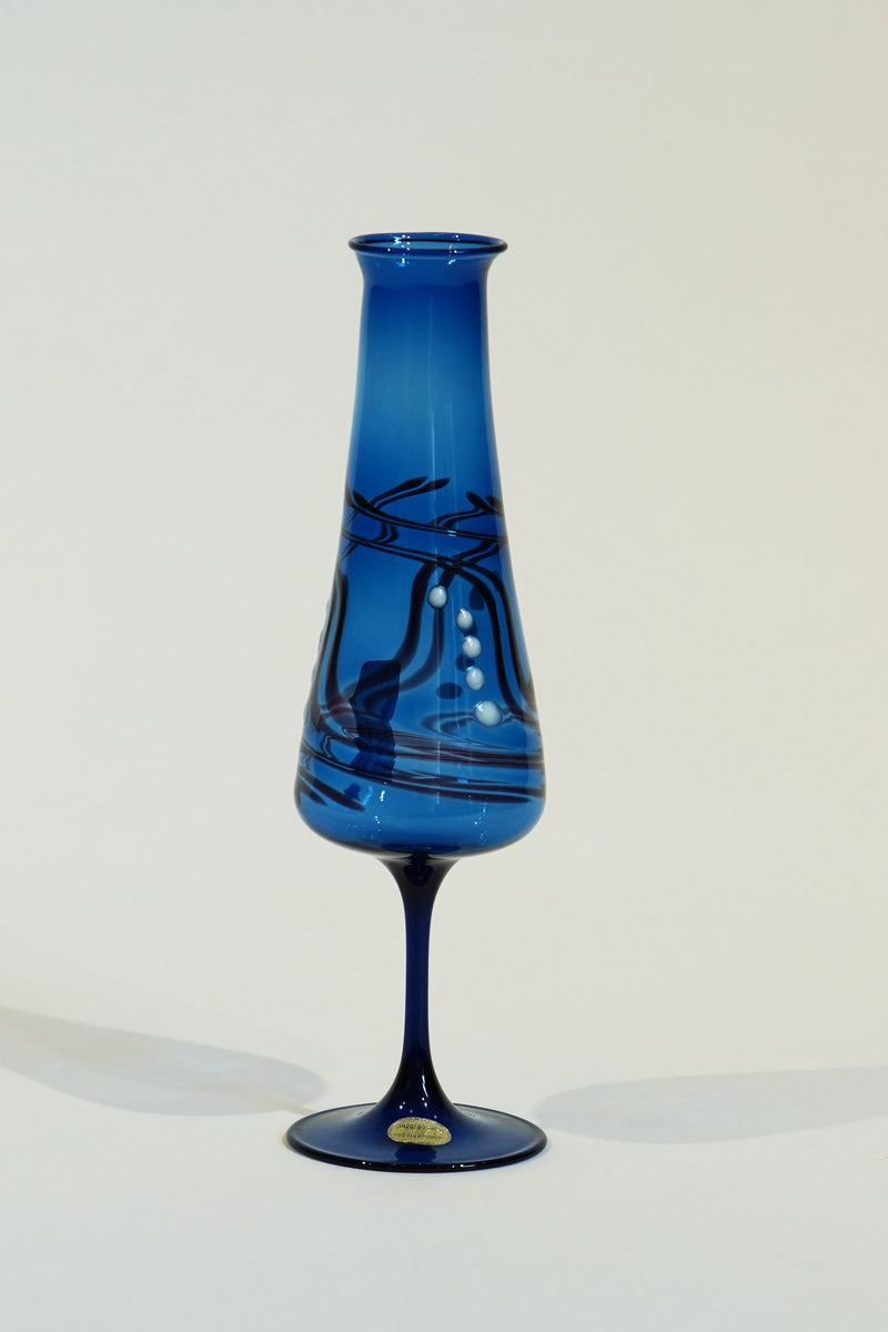 LIGHT GLASS VASE-34 NR-KR-206　Lauscha(ラウシャ）吹きガラスフラワーベース