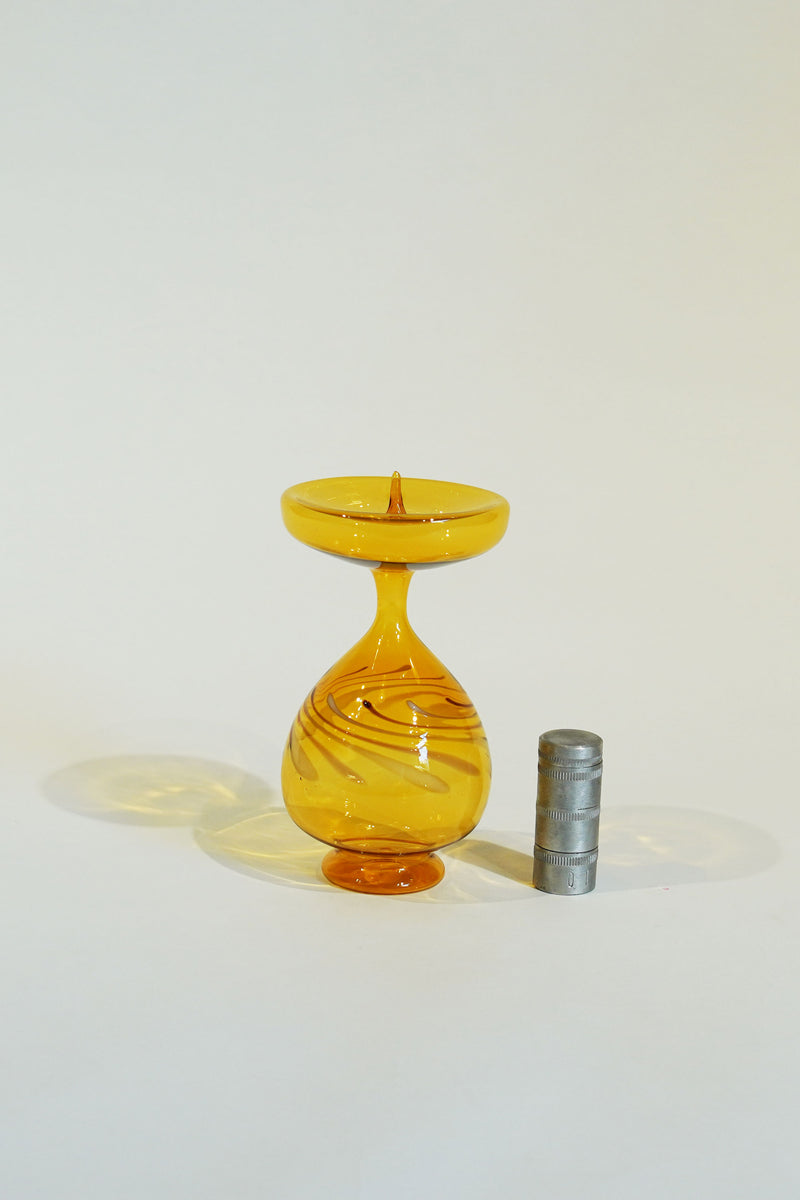 LIGHT GLASS-46  NR-KR-218　Lauscha(ラウシャ）吹きガラスキャンドルスタンド