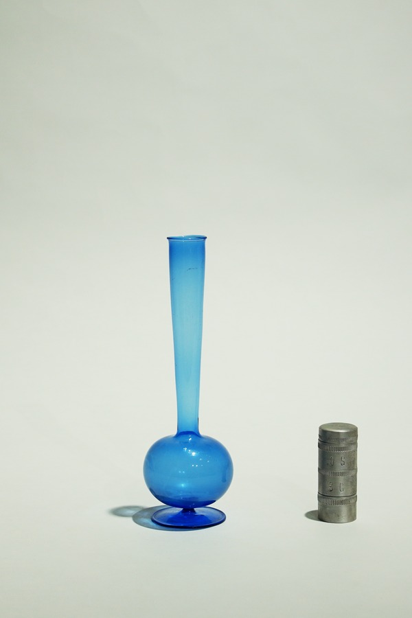 LIGHT GLASS VASE-53 NR-KR-358　Lauscha(ラウシャ）吹きガラスフラワーベース