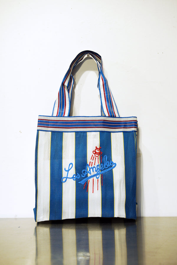 VIVAN Los Angeles HAND EMBROIDERY TOTE BAG 002 BLUE