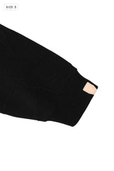 AVANI Recrafted Cashmere Patchwork Crew Knit Black – Size 3