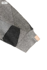 AVANI Recrafted Cashmere Patchwork Crew Knit Gray – Size 2