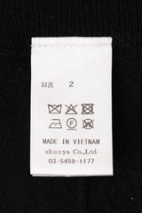 AVANI Recrafted Cashmere Patchwork Crew Knit Black – Size 2 label