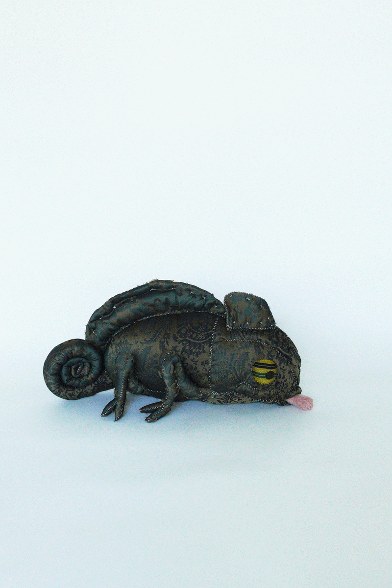 yuya inagawa　handmade CHAMELEN doll object　ハンドメイド　カメレオン