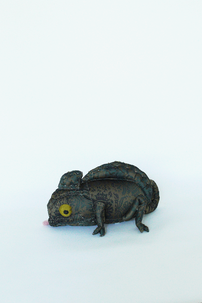 yuya inagawa　handmade CHAMELEN doll object　ハンドメイド　カメレオン
