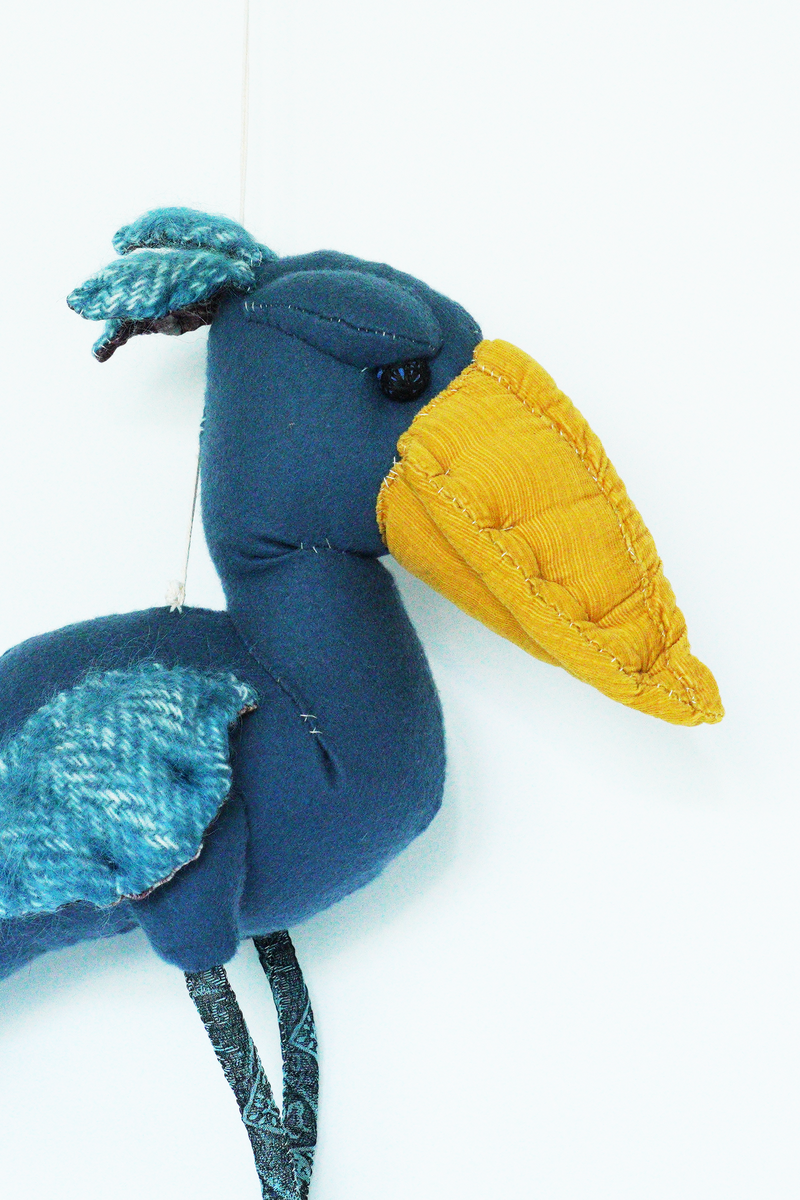 yuya inagawa　handmade SHOEBILL doll object　ハンドメイド　ハシビロコウ‐pre