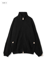 AVANI Recrafted Cashmere Patchwork Full-Zip Jersey Black – Size 3